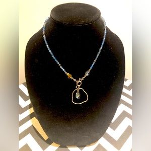 Beautiful blue beaded necklace